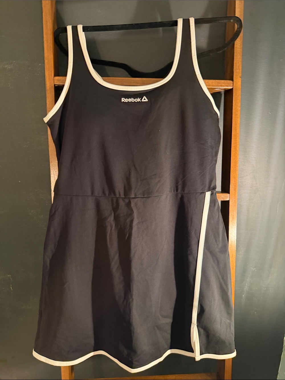 Reebok Black women’s Athletic Tank Dress with White Trim